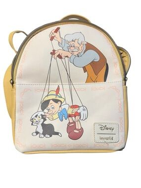 Loungefly Disney Pinocchio Marionette Cream & Yellow Mini Backpack